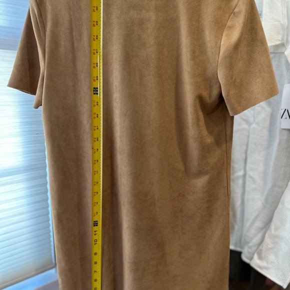 NWT Dress Forum Faux Suede Tan Dress Small - Picture 5 of 5
